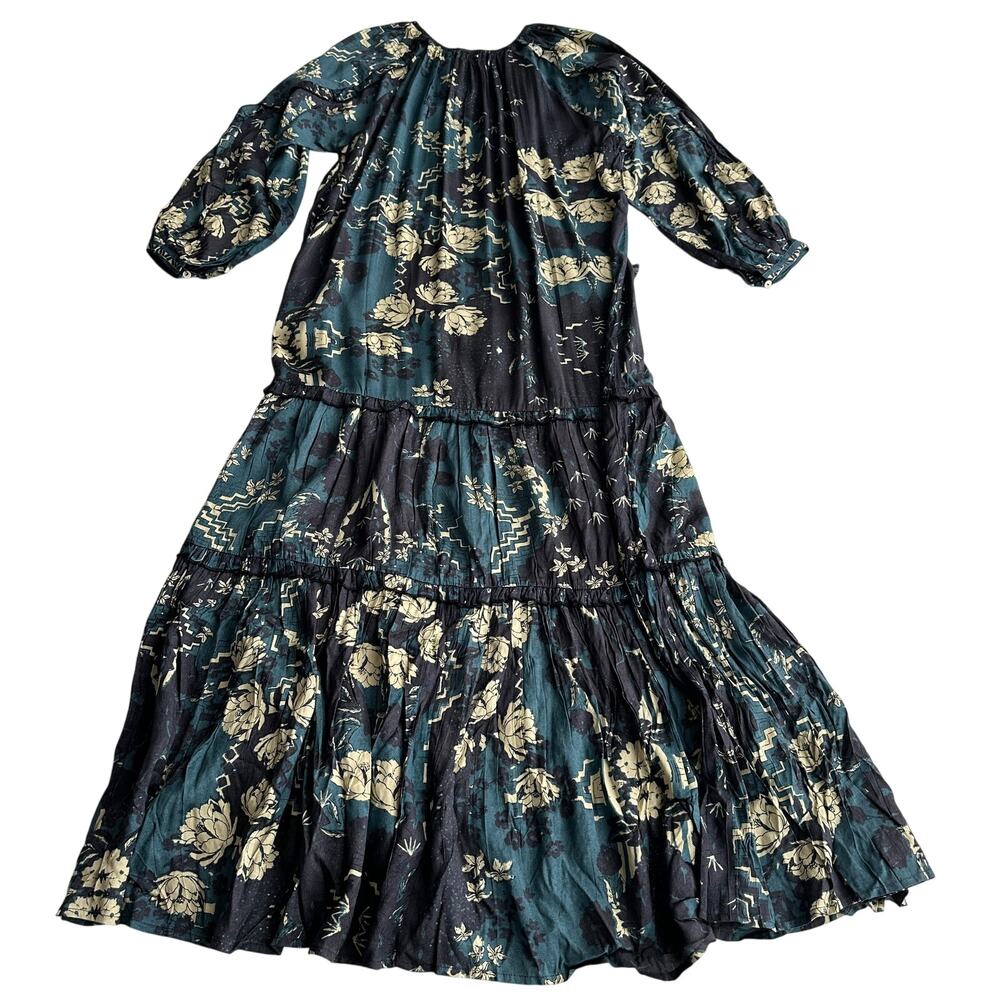 NATURAL LIFE Floral Maxi Dress - Black and Cream - Picture 3 of 11